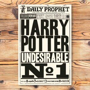 Harry Potter Daily Prophet Newspaper Undesirable No 1 Refrigerator Locker Magnet